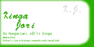 kinga jori business card